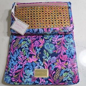 Lilly Pulitzer Pink and Blue Tablet Case with Floral Design